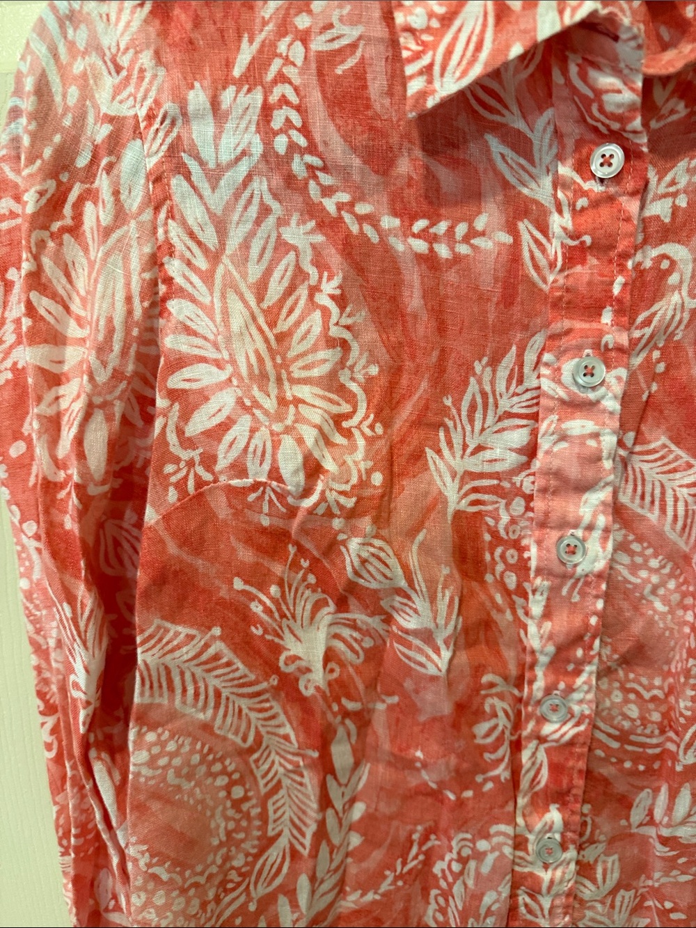 Talbots 100% linen boyfriend button down, XS - Picture 4 of 7